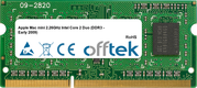 Mac Mini 2.26GHz Intel Core 2 Duo (DDR3 - Early 2009) 2GB Modulo - 204 Pin 1.5v DDR3 PC3-8500 SoDimm