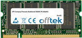 Presario Notebook R4000 (PL854AV) 1GB Modulo - 200 Pin 2.5v DDR PC333 SoDimm