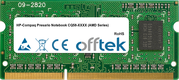 Presario Notebook CQ58-XXXX (AMD Serie) 4GB Modulo - 204 Pin 1.5v DDR3 PC3-10600 SoDimm