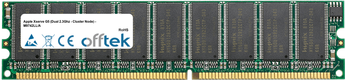 Xserve G5 (Dual 2.3Ghz - Cluster Node) - M9742LL/A 2GB Kit (2x1GB Moduli) - 184 Pin 2.6v DDR400 ECC Dimm (Dual Rank)