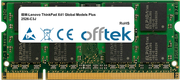 ThinkPad X41 Global Models Più 2526-C3J 1GB Modulo - 200 Pin 1.8v DDR2 PC2-4200 SoDimm