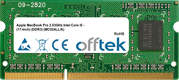 MacBook Pro 2.53GHz Intel Core I5 - (17-inch) (DDR3) (MC024LL/A) 4GB Modulo - 204 Pin 1.5v DDR3 PC3-8500 SoDimm