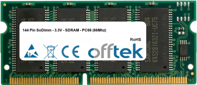  144 Pin SoDimm - 3.3V - SDRAM - PC66 (66Mhz) 64MB Modulo