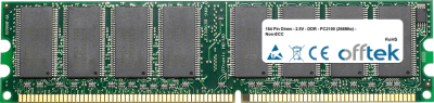  184 Pin Dimm - 2.5V - DDR - PC2100 (266Mhz) - Non-ECC 256MB Modulo