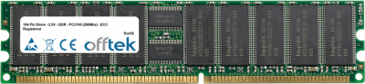  184 Pin Dimm - 2.5V - DDR - PC2100 (266Mhz) - ECC Registrato 256MB Modulo
