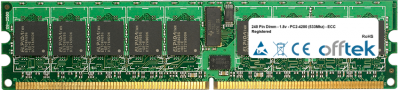  240 Pin Dimm - 1.8v - PC2-4200 (533Mhz) - ECC Registrato 512MB Modulo