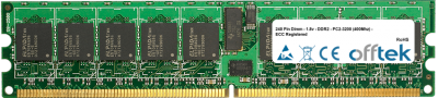  240 Pin Dimm - 1.8v - DDR2 - PC2-3200 (400Mhz) - ECC Registrato 1GB Modulo
