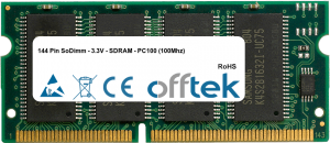  144 Pin SoDimm - 3.3V - SDRAM - PC100 (100Mhz) 256MB Modulo