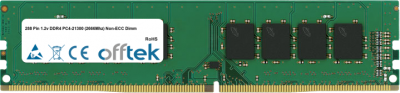  288 Pin 1.2v DDR4 PC4-21300 (2666Mhz) Non-ECC Dimm 16GB Modulo
