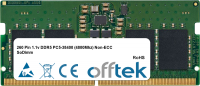  262 Pin 1.1v DDR5 PC5-38400 (4800Mhz) Non-ECC SoDimm 8GB Modulo