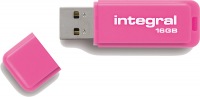 Integral Neon USB Drive 16GB Drive (Pink)