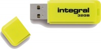 Integral Neon USB Drive 32GB Drive (Yellow)
