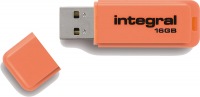 Integral Neon USB Drive 16GB Drive (Orange)